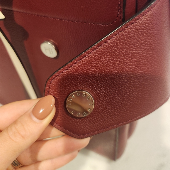 Henri Bendel Ruge Burgundy Maroon Vibes! Top handle tote bag - Picture 7 of 16